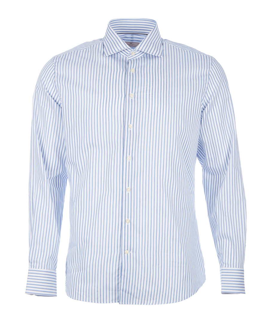 Striped pure cotton long sleeve shirt Sale - hackett