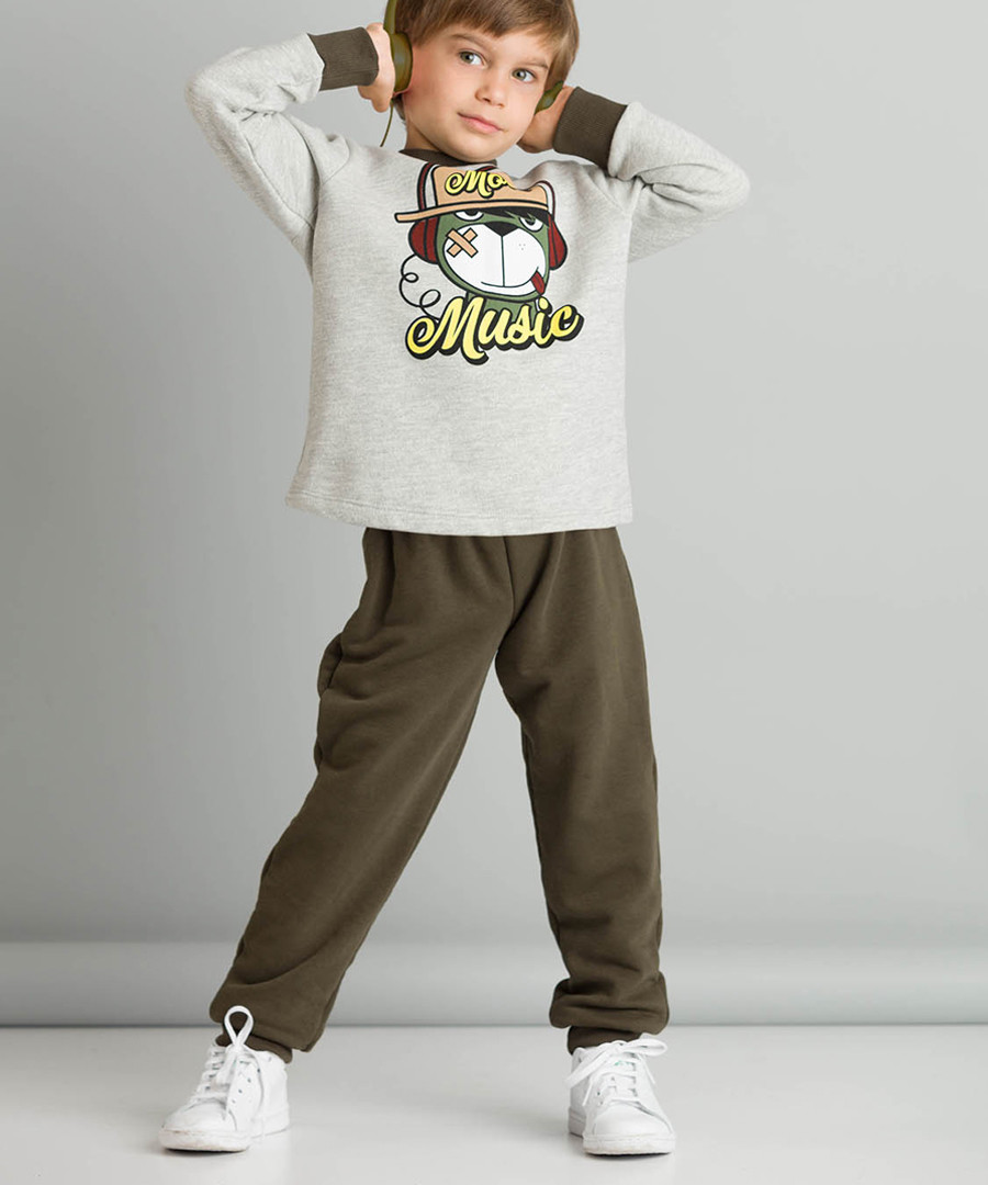 2pc music print pure cotton outfit set Sale - ollie&olla