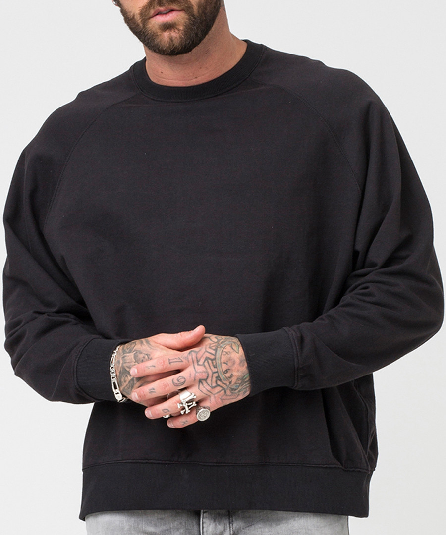 Estate black pure cotton jumper Sale - religion
