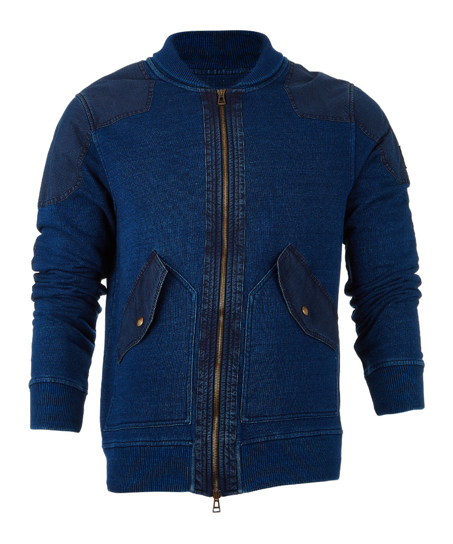 Westerham faded indigo zip-up jumper Sale - Belstaff