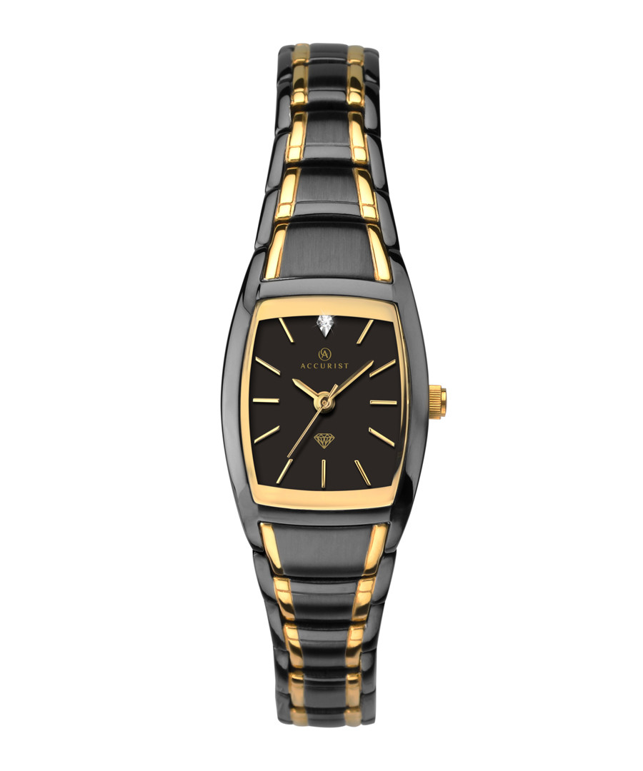Gunmetal & gold-tone steel watch Sale - accurist