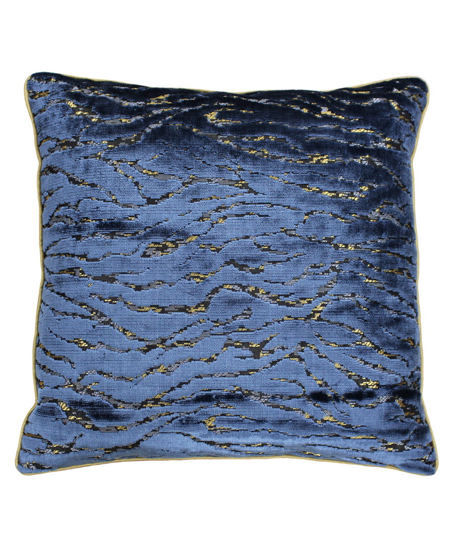 Walton navy velvet cushion 45cm Sale - riva paoletti