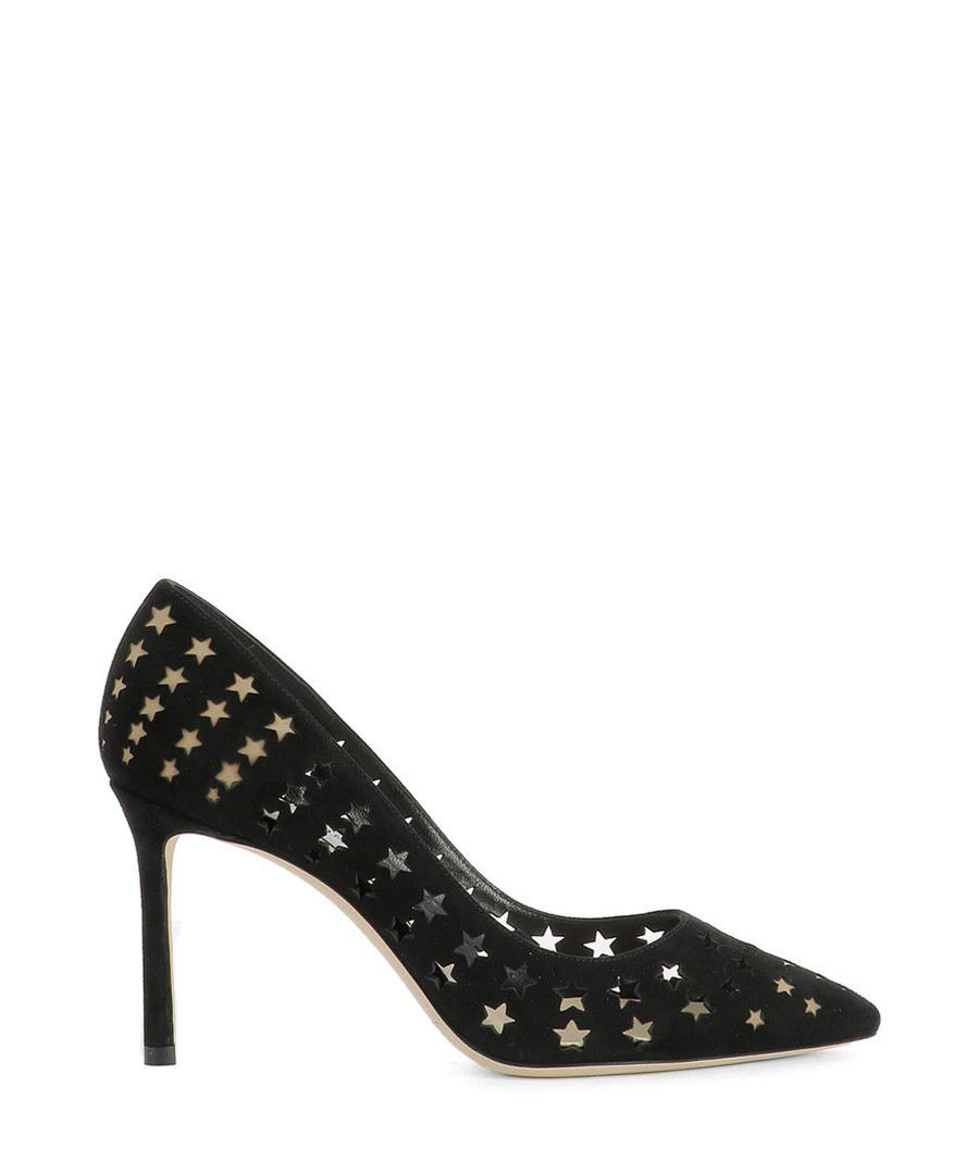 Black suede star punched heels Sale - jimmy choo