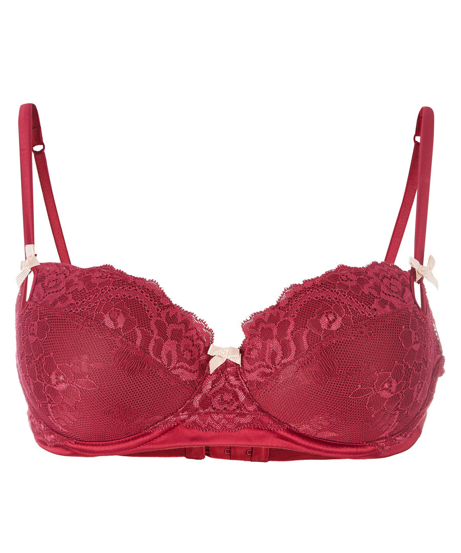 zoe wine lace contour balconette bra Sale - heidi klum