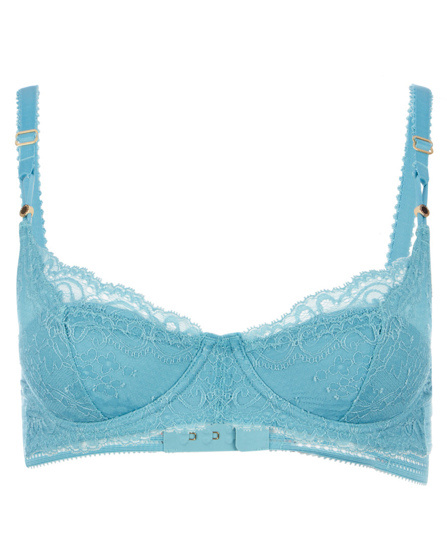 Poppy Playing blue lace balconette bra Sale - stella mccartney