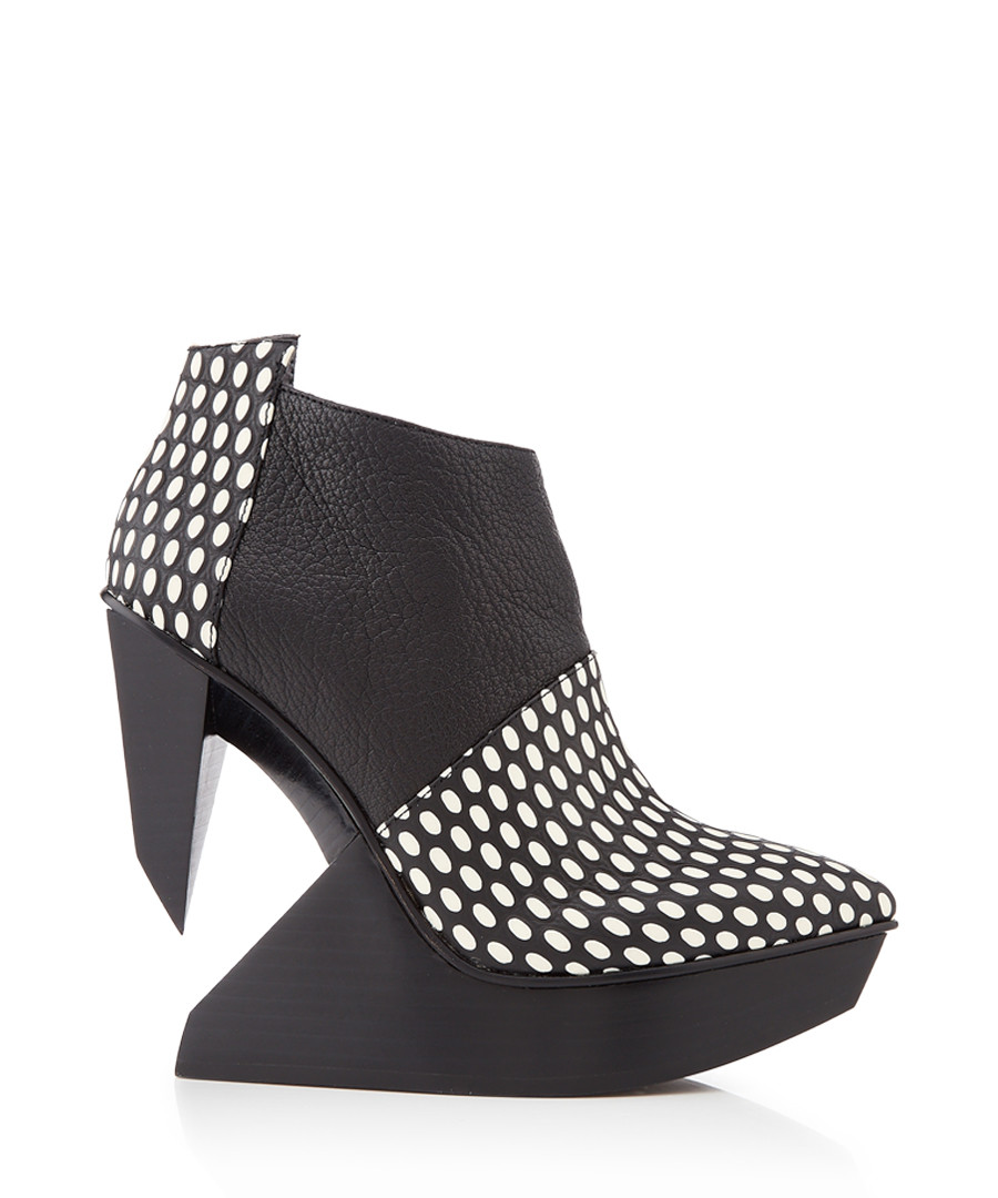 Edge monochrome leather polka boots Sale - United Nude