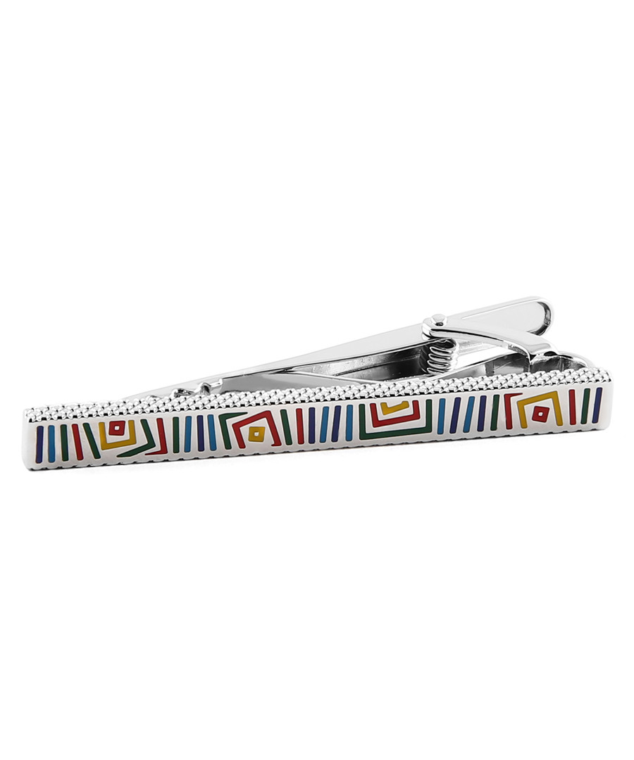 Silver-tone abstract print tie clip Sale - Tateossian London