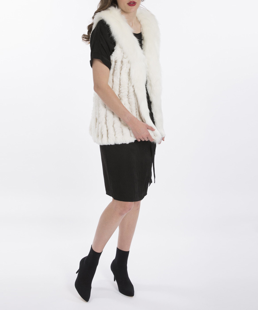White faux fur gilet Sale - jayley