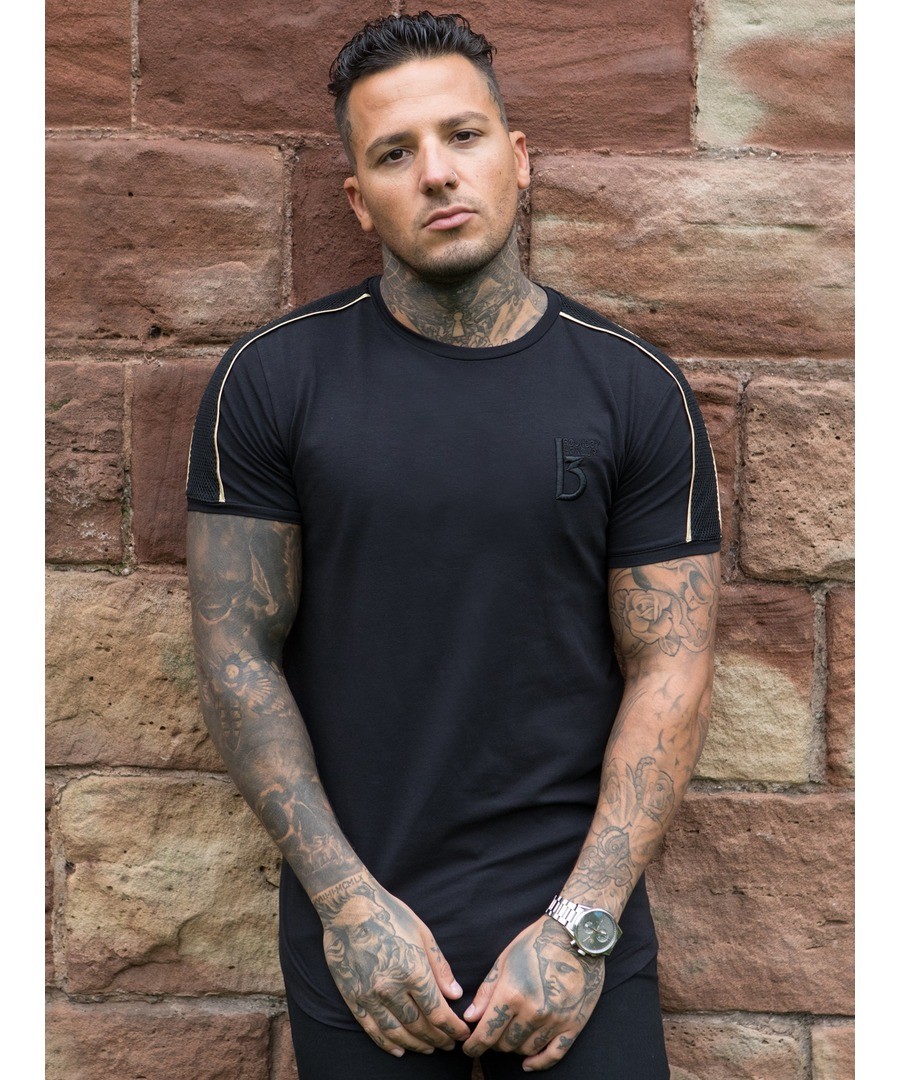 Black Detailed Short Sleeve T-Shirt Sale - BBH By Enzo