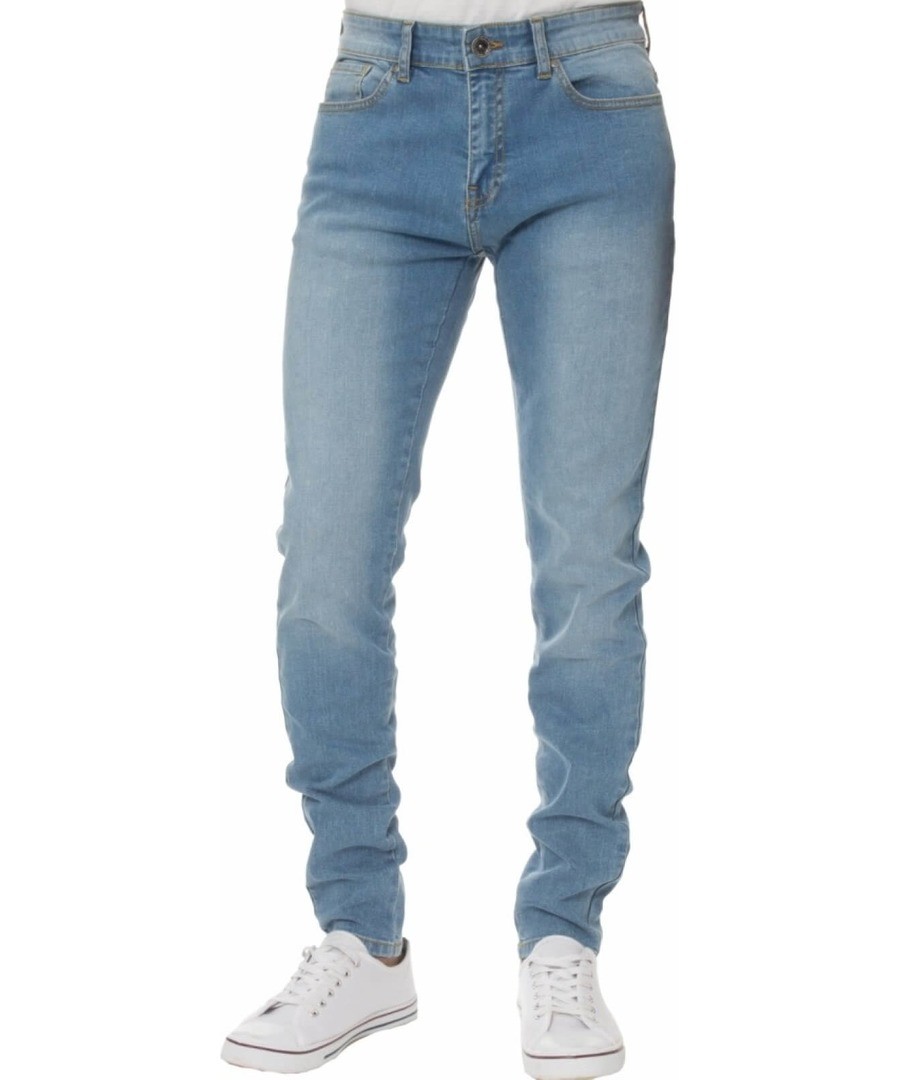 Light Blue Super Skinny Stretch Jeans Sale - Enzo