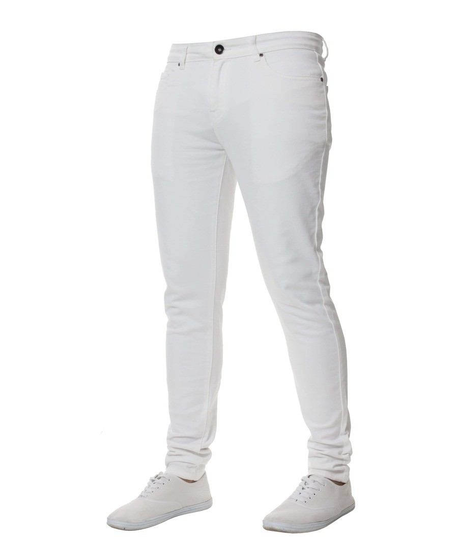 White Super Skinny Stretch Jeans Sale - Enzo