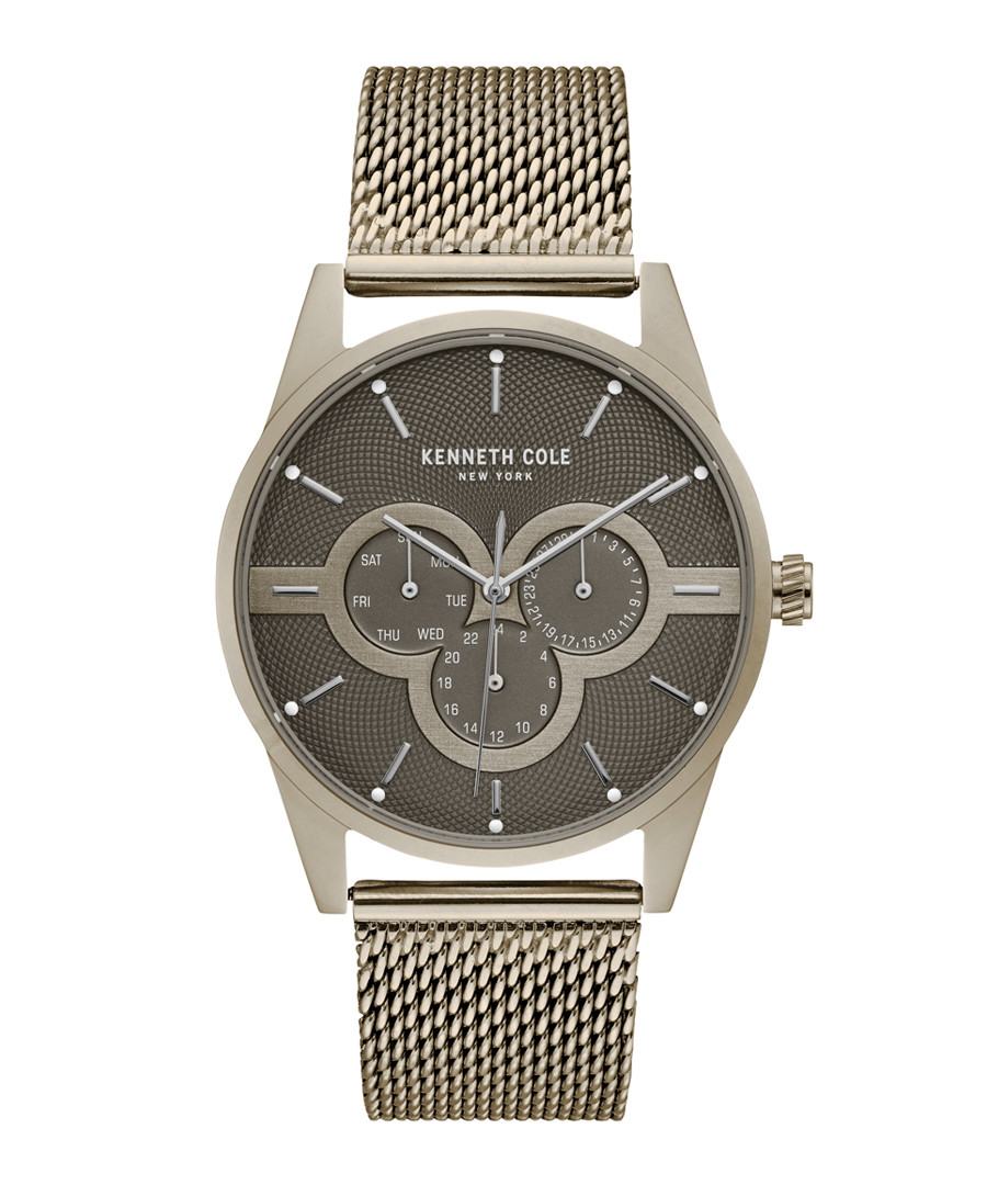 Warm silver-tone stainless steel watch Sale - ken cole
