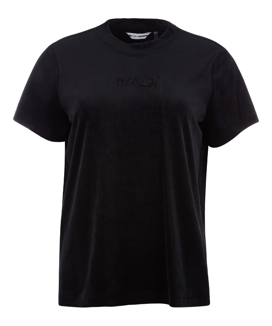 Boxy black logo T-shirt Sale - dkny