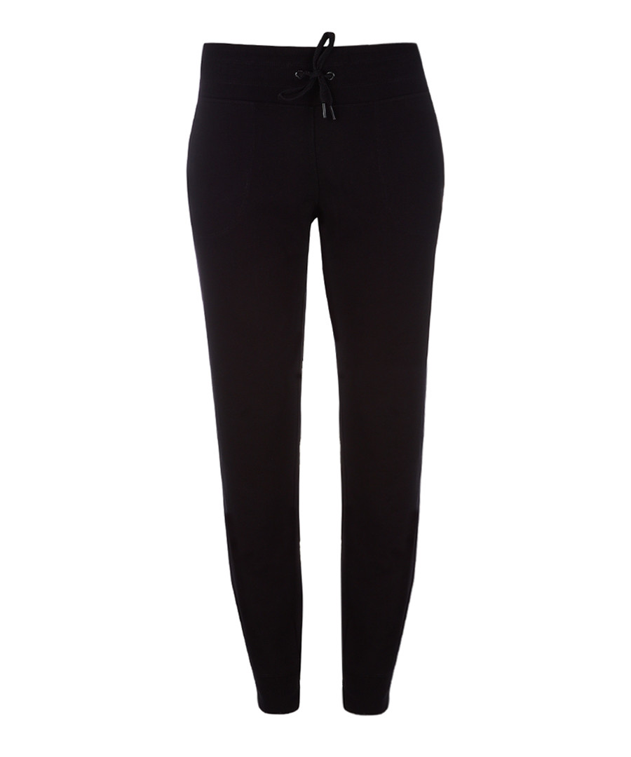 Black & plum cotton blend joggers Sale - dkny