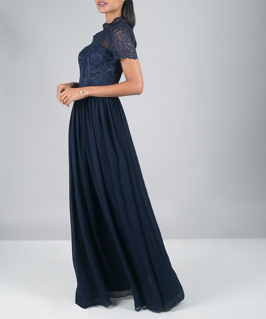 Carlee navy lace maxi dress Sale - chi chi london