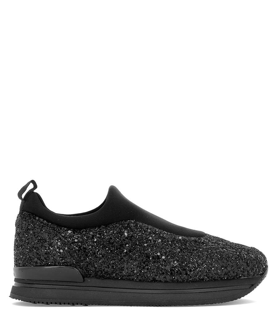 H222 black glitter sneakers Sale - hogan