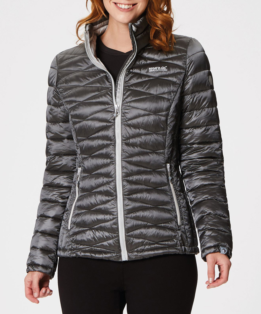 Women's charcoal diagonal padded jacket Sale - regatta