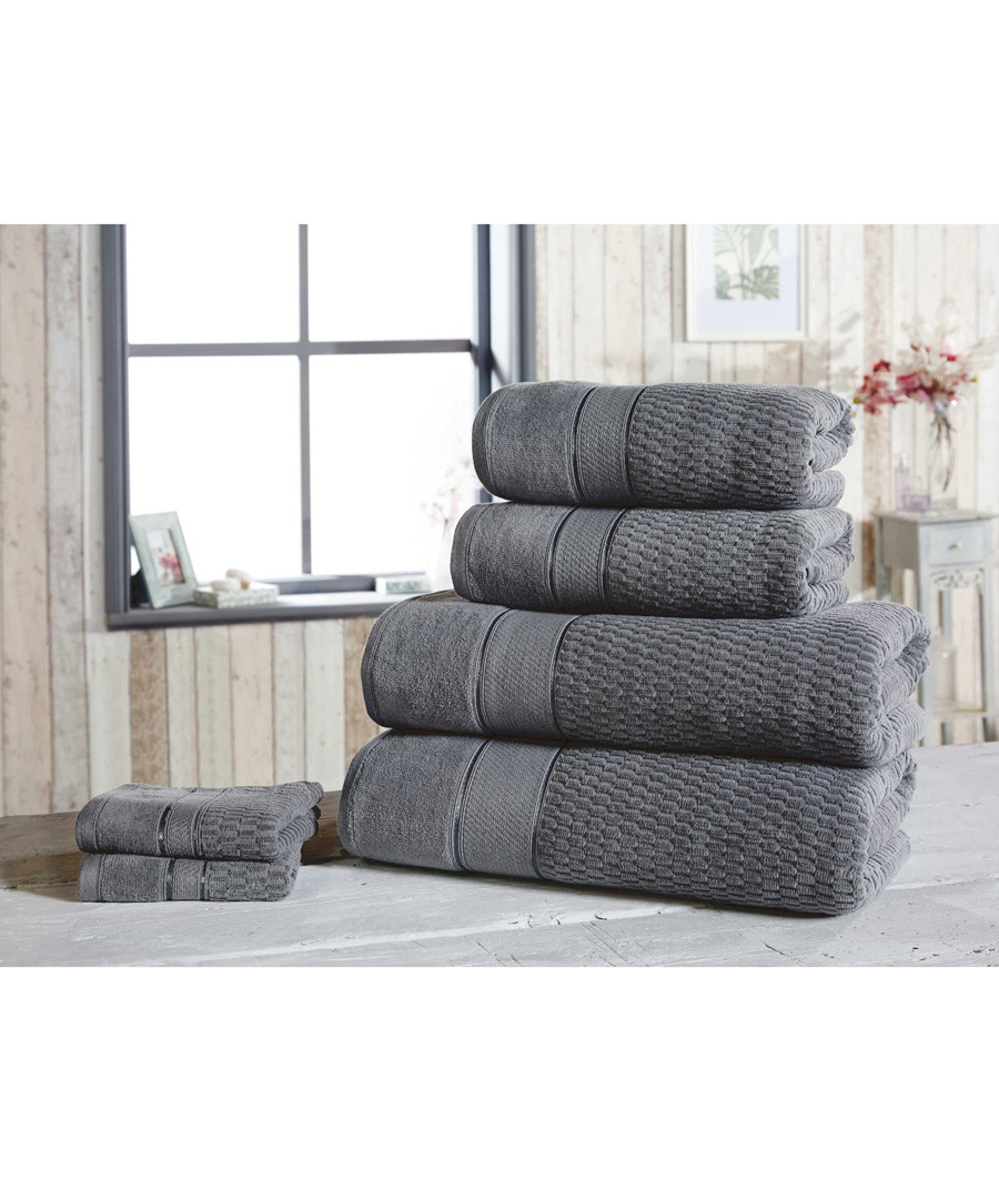 6pc grey pure cotton towel set Sale - royal velvet