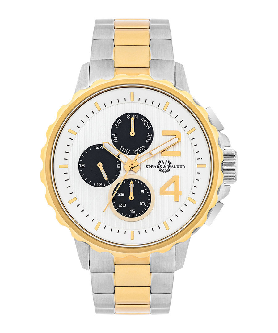 Master 24 duo-tone steel link watch Sale - spears & walker