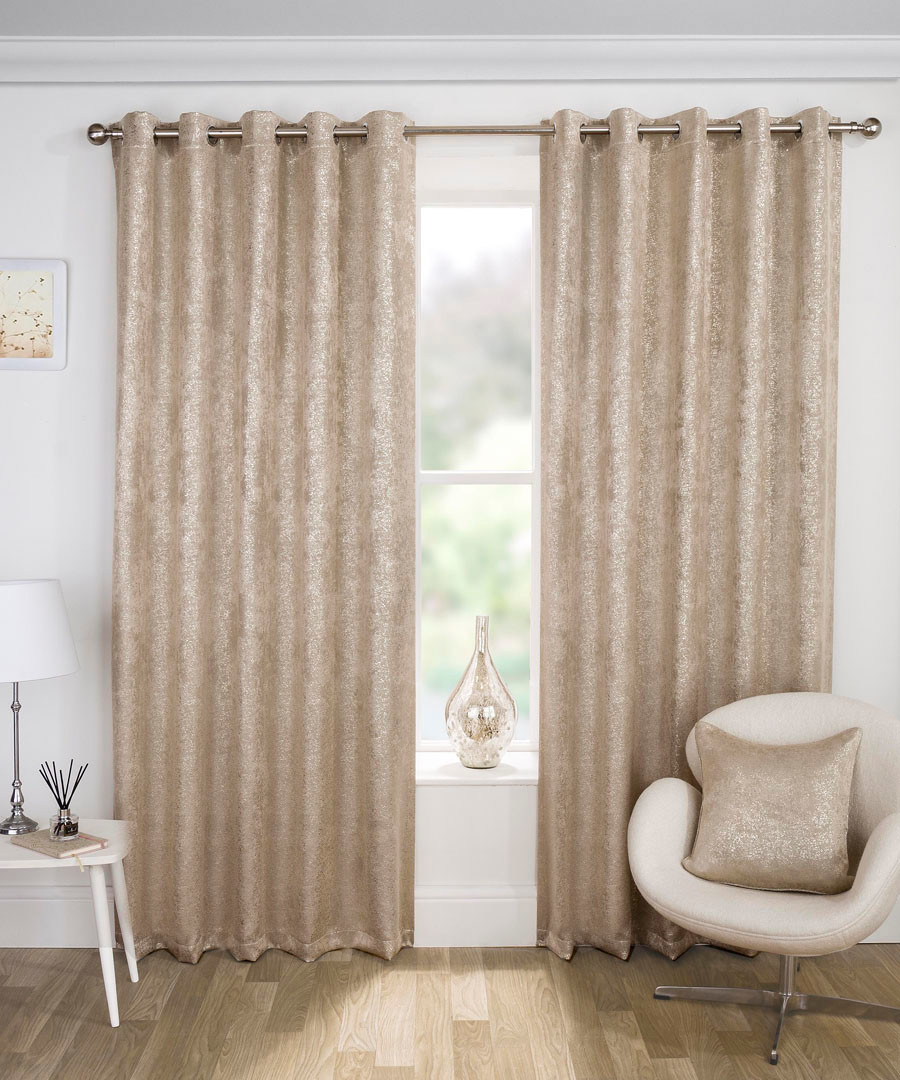 2pc Halo taupe curtains 168 x 183cm Sale - Enhanced Living