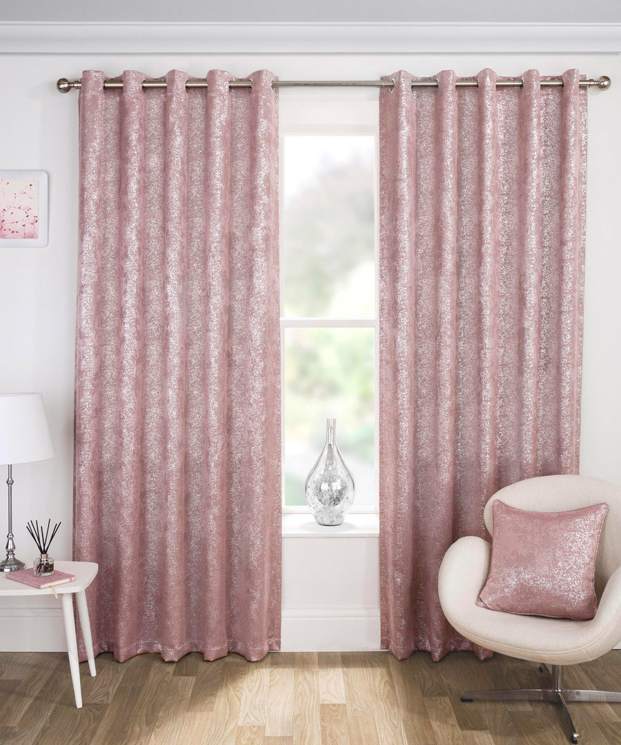 2pc Halo dusty pink curtains 168 x 229cm Sale - Enhanced Living