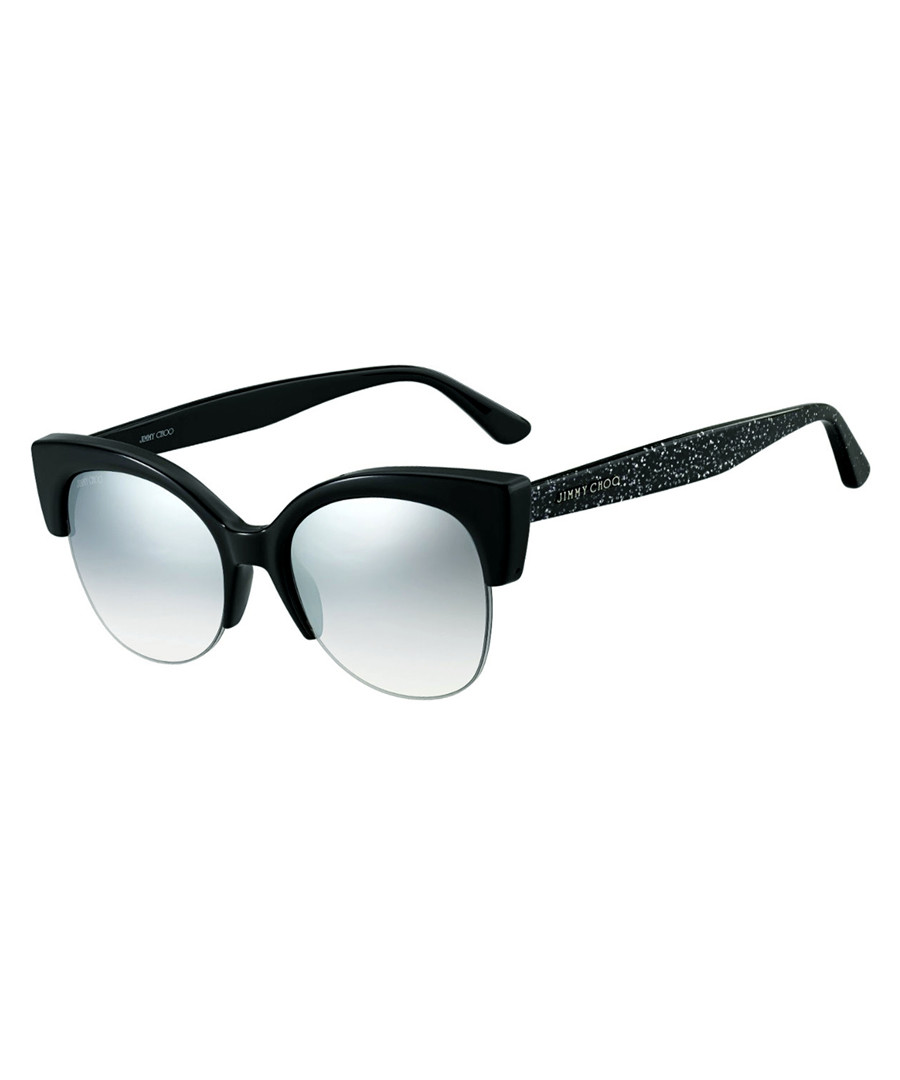 Priya black glitter club sunglasses Sale - jimmy choo