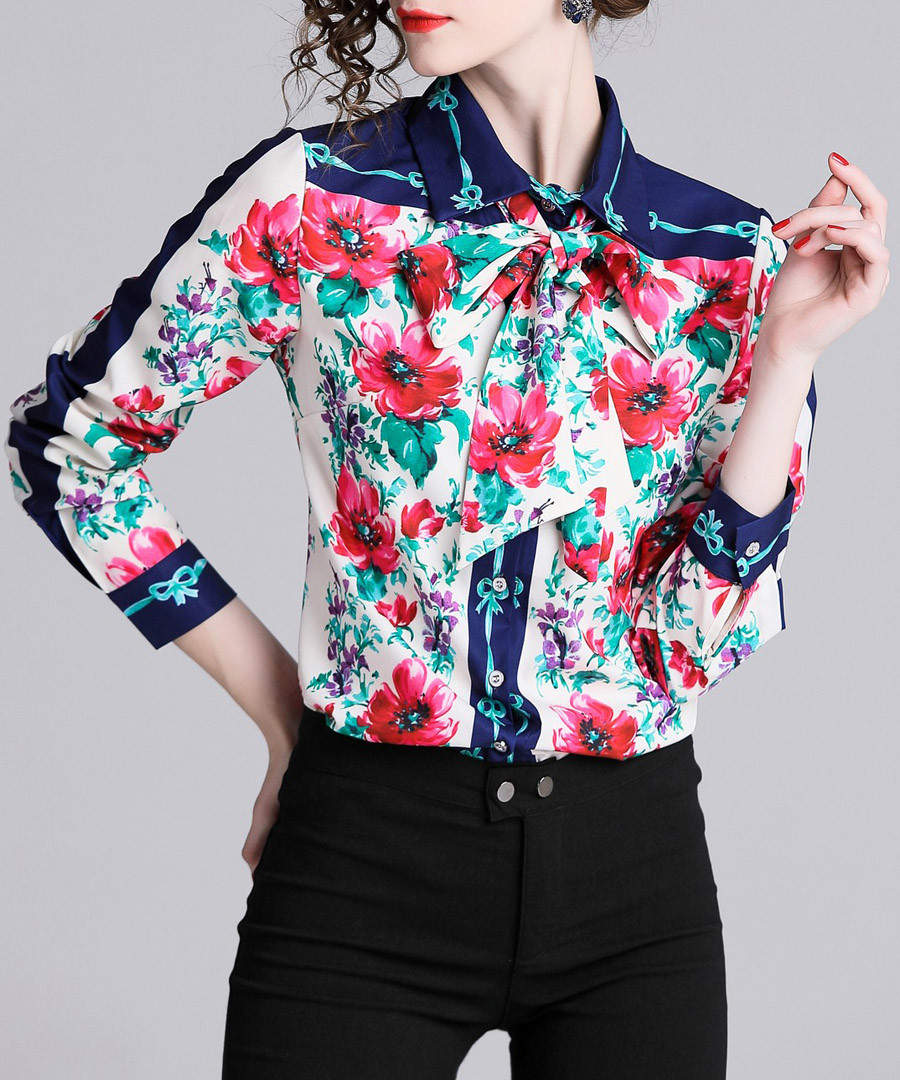 Floral print long sleeve shirt Sale - Kaimilan