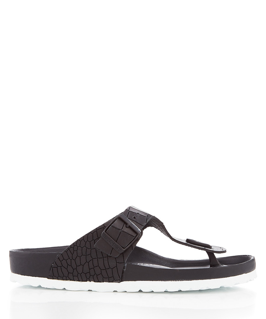 Ramses black moc-croc sandals Sale - birkenstock