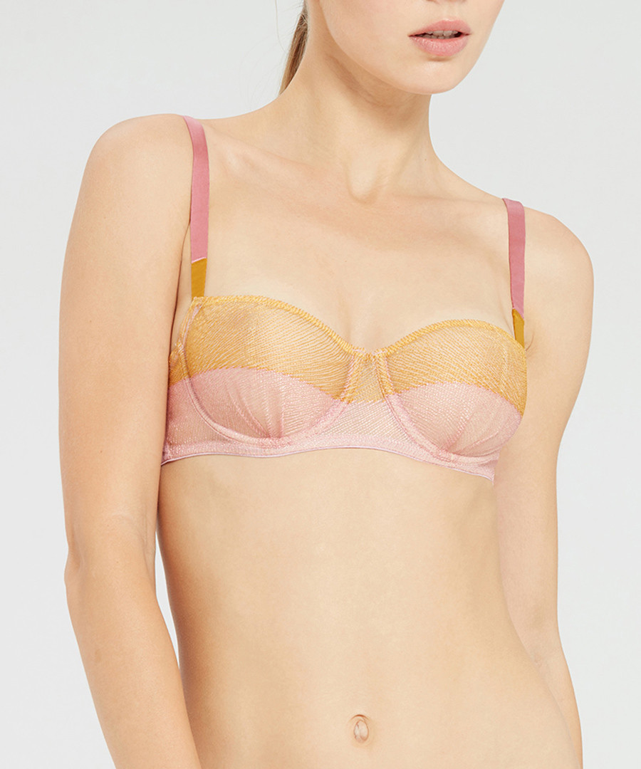 Carla pink silk blend underwire bra Sale - vanity fair