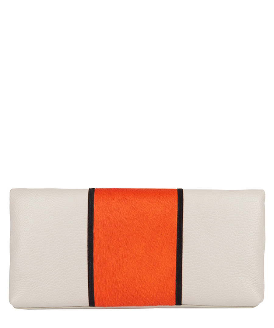 The Stripe Hoffman stripe leather clutch Sale - Amanda Wakeley