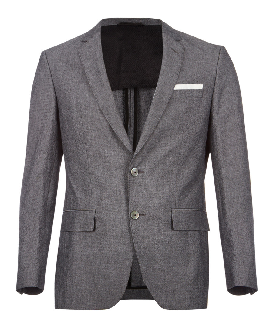 Grey cotton two-button blazer Sale - hugo boss