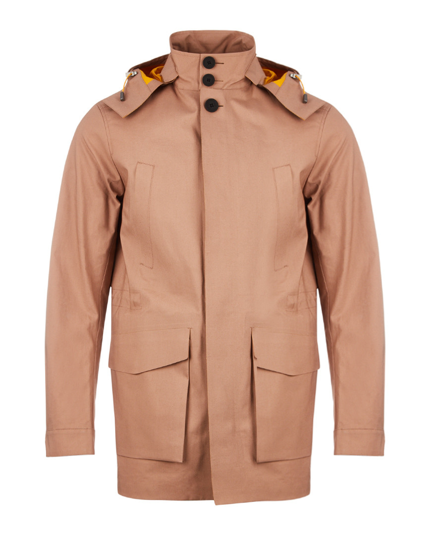 Chaser camel cotton hooded Mackintosh Sale - Hugo Boss