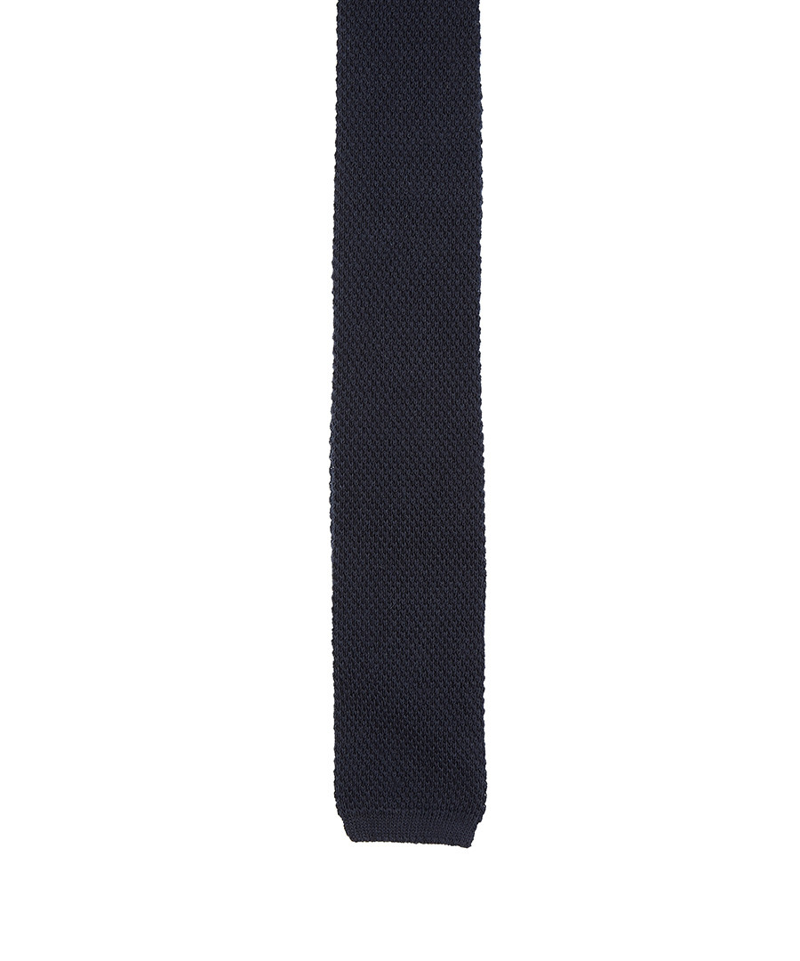 Dark Blue Knitted Tie Sale - hugo boss