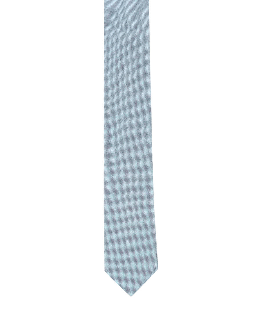 Pastel blue pure silk slim tie Sale - hugo boss
