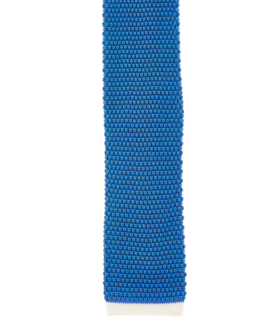 Blue pure silk knitted tie Sale - hugo boss