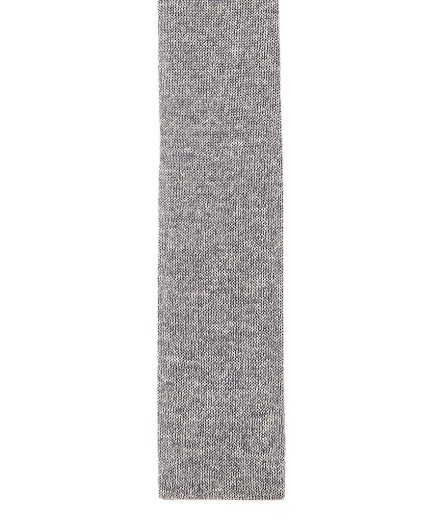 Grey pure silk knitted tie Sale - hugo boss