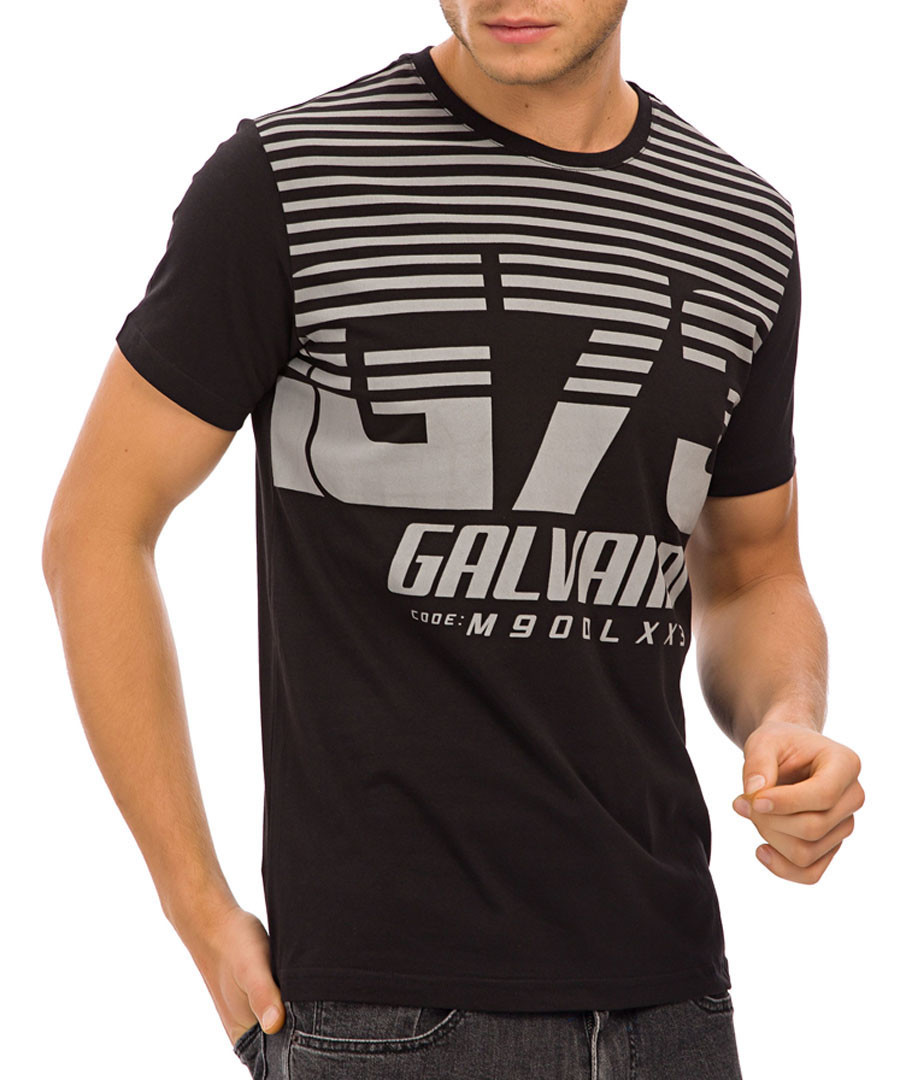 Black pure cotton 73 T-shirt Sale - galvanni