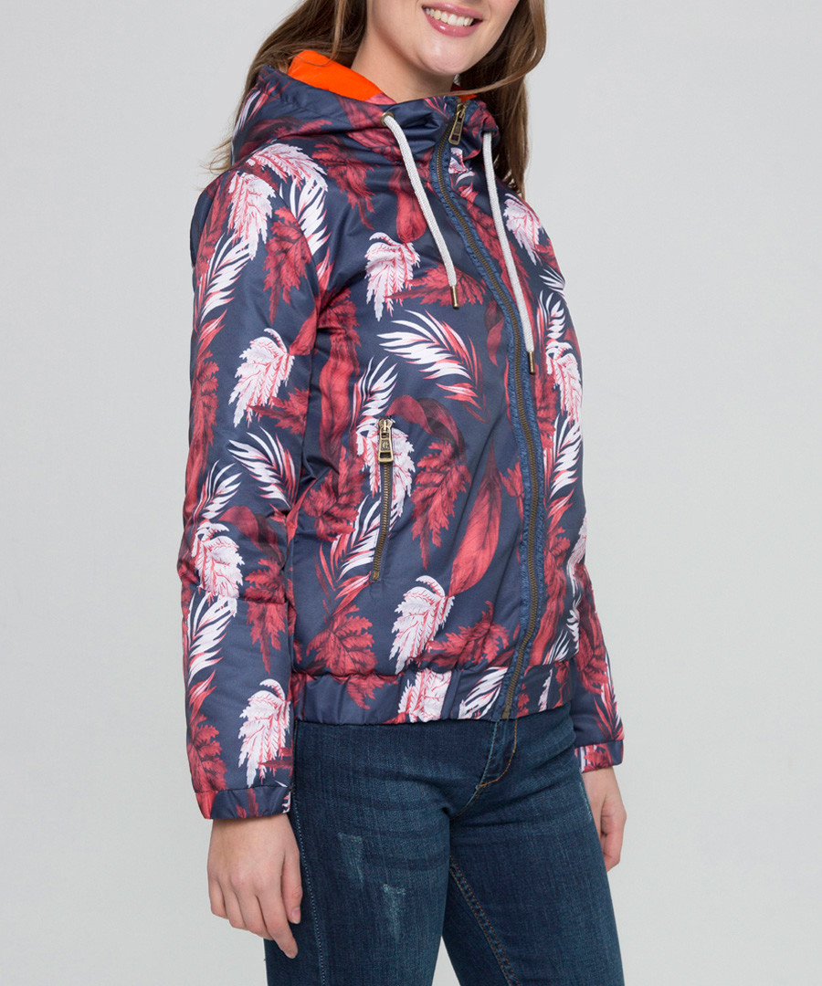 Pewter & red lightweight hood coat Sale - felix hardy