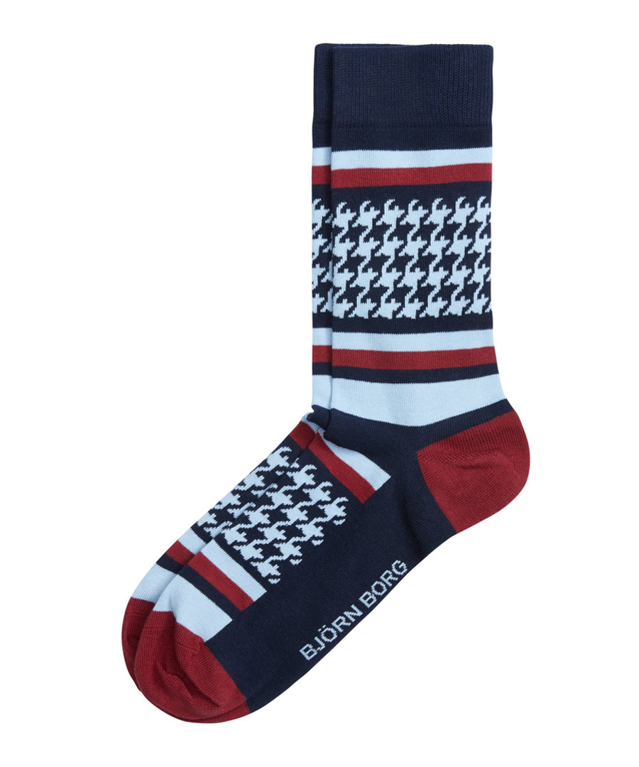 Blue & burgundy print socks Sale - bjorn borg