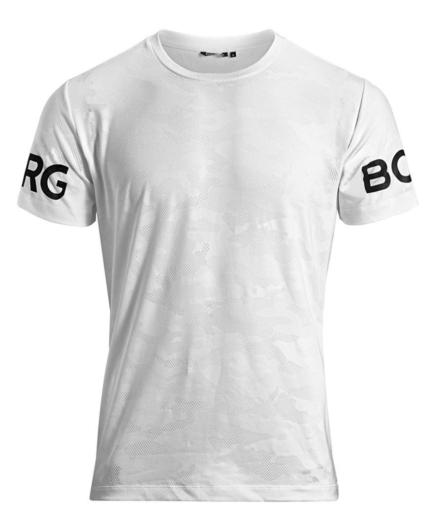 Men's brilliant white logo T-shirt Sale - bjorn borg