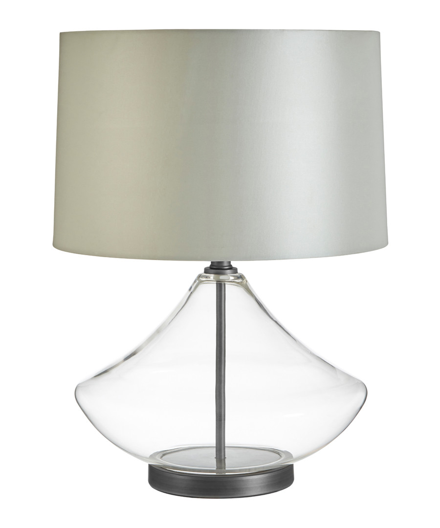 Usha glass & grey table lamp Sale - premier