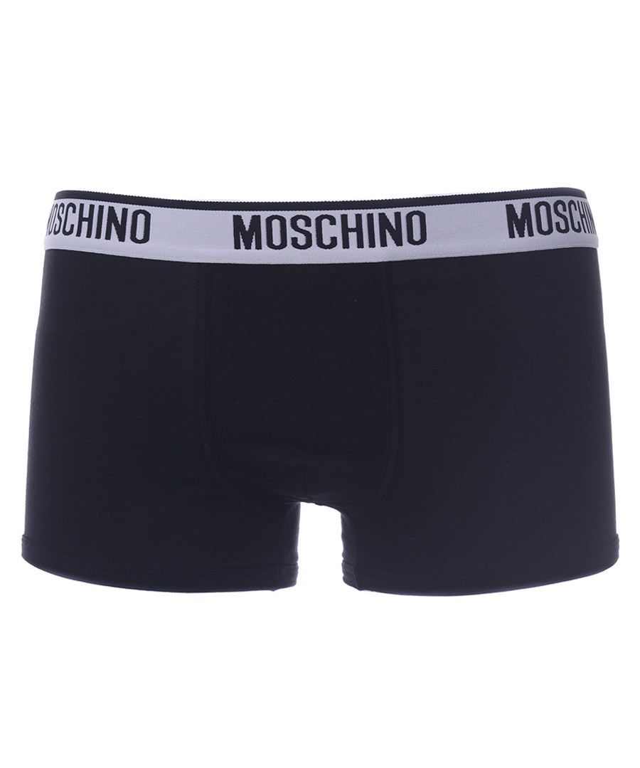 2pc Black cotton logo boxers set Sale - moschino