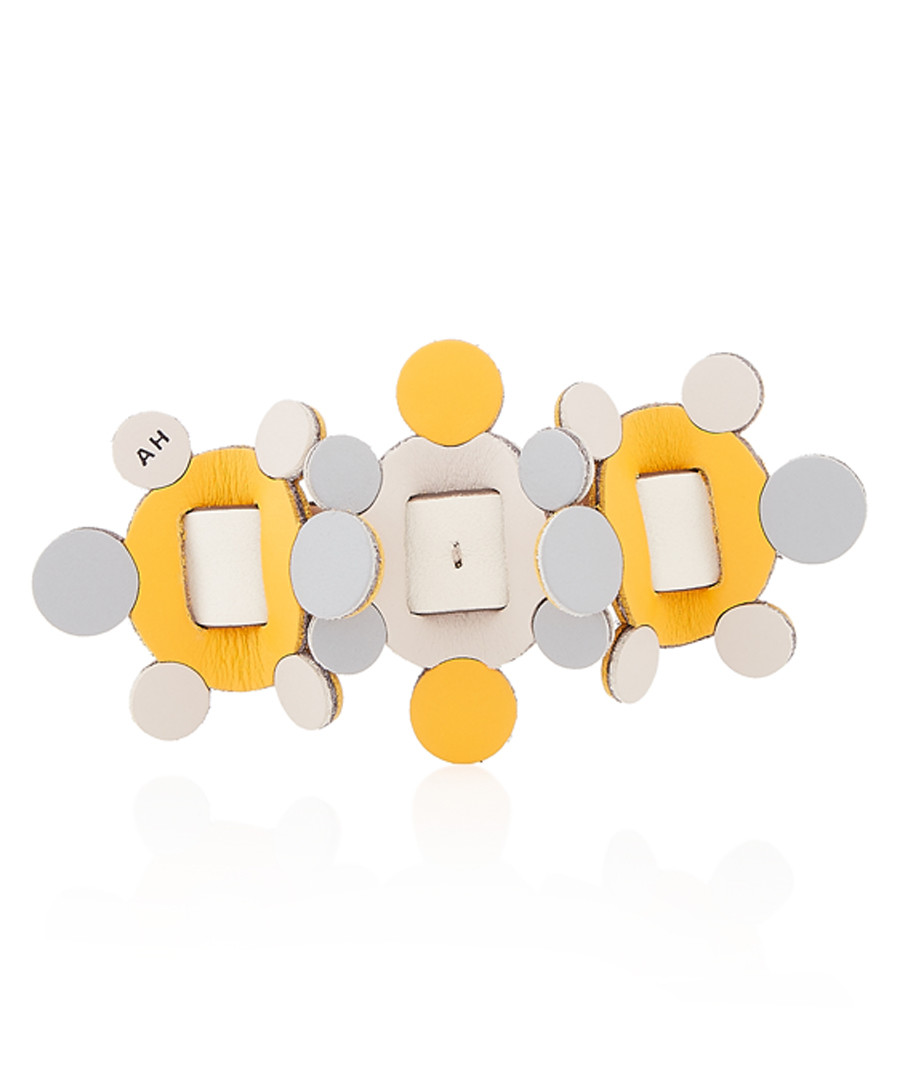 Radius honey leather hair slide Sale - anya hindmarch