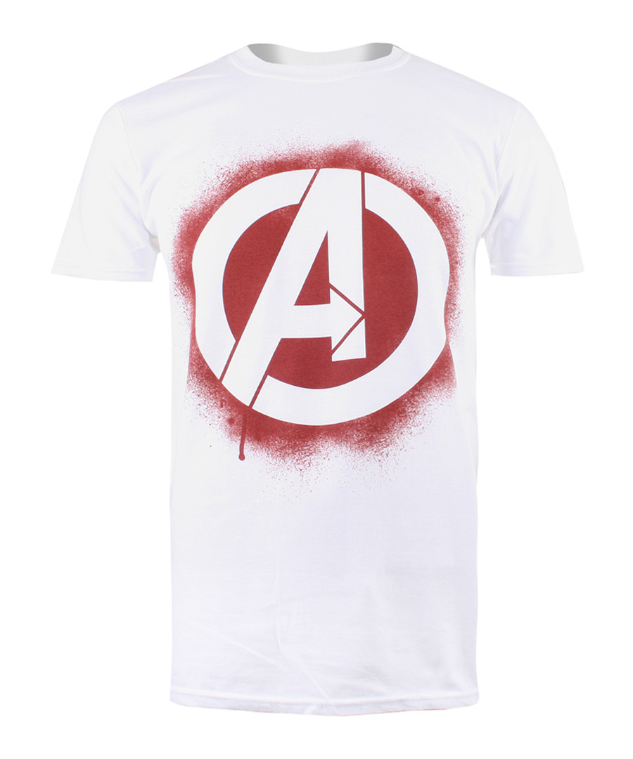 STENCIL LOGO pure cotton T-SHIRT Sale - marvel