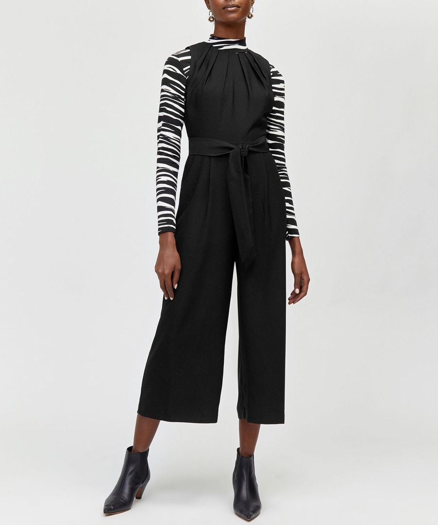 Black ruched neck jumpsuit Sale - warehouse