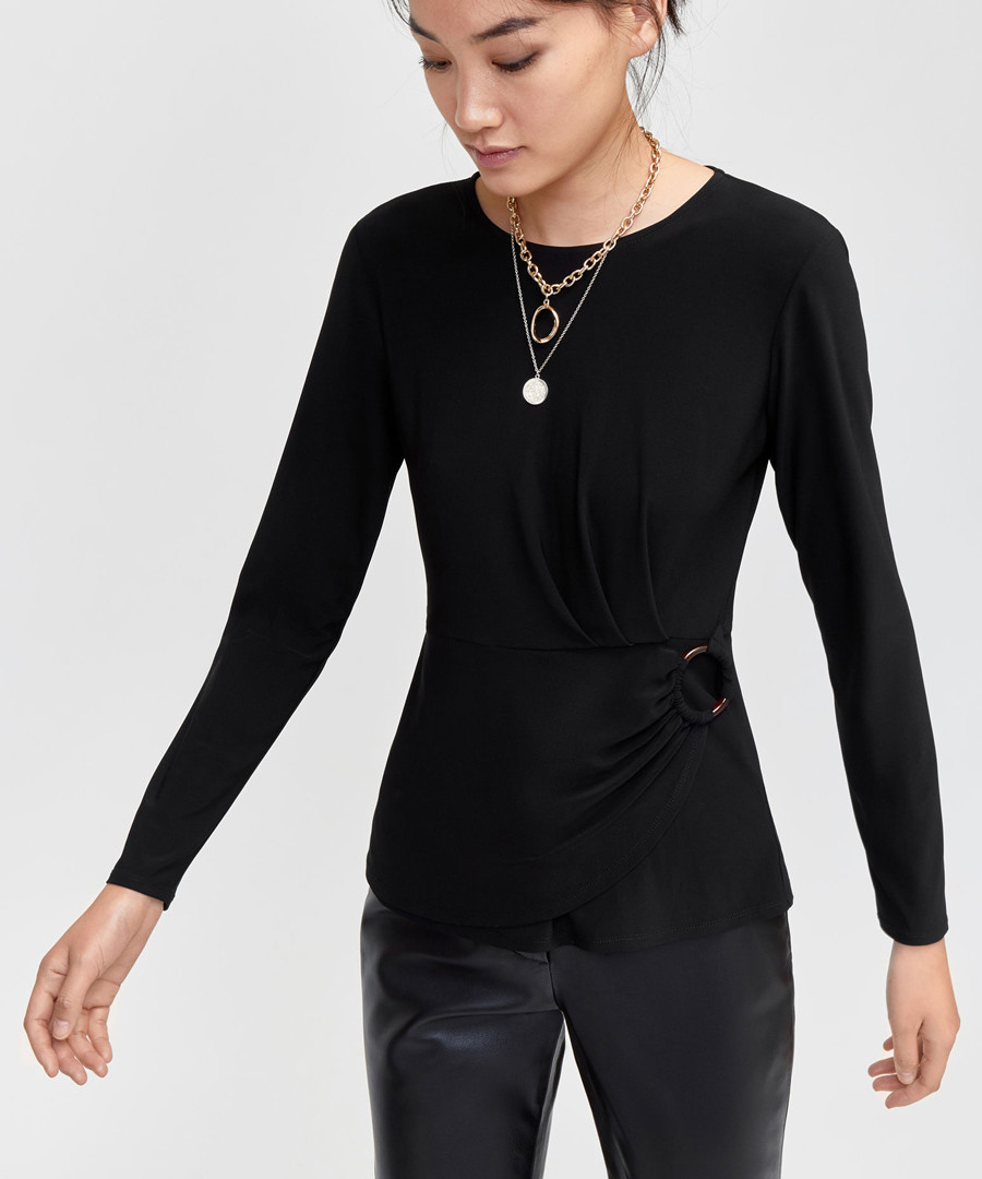 O Ring black slinky top Sale - warehouse