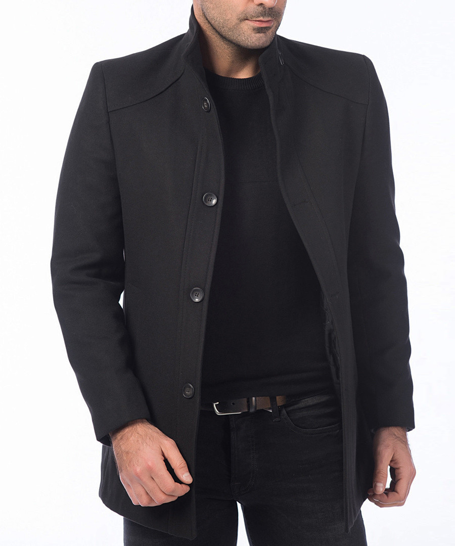 Black wool blend coat Sale - Dewberry