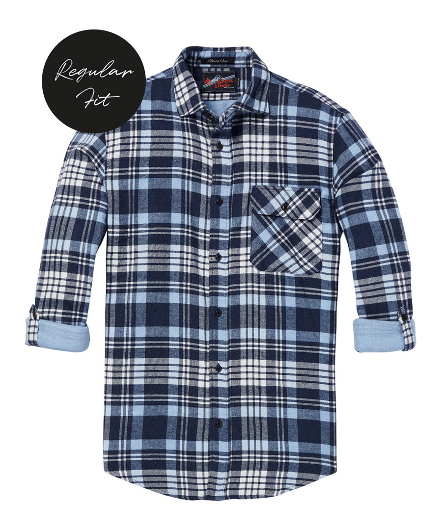 Blue check pure cotton shirt Sale - Scotch & Soda