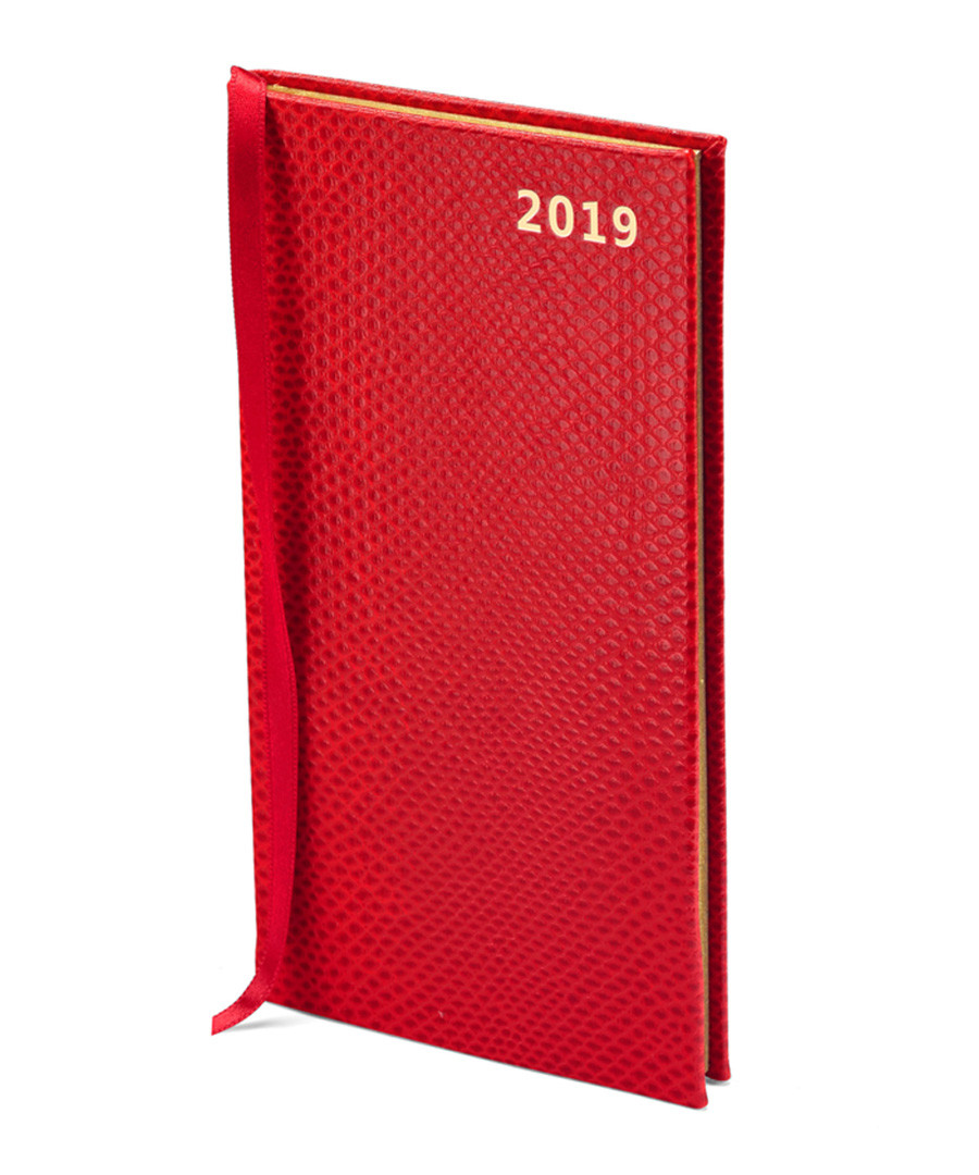 Berry leather lizard pocket diary Sale - Aspinal of London