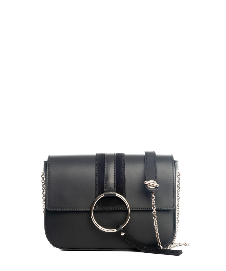 Black leather chain crossbody Sale - lucca baldi